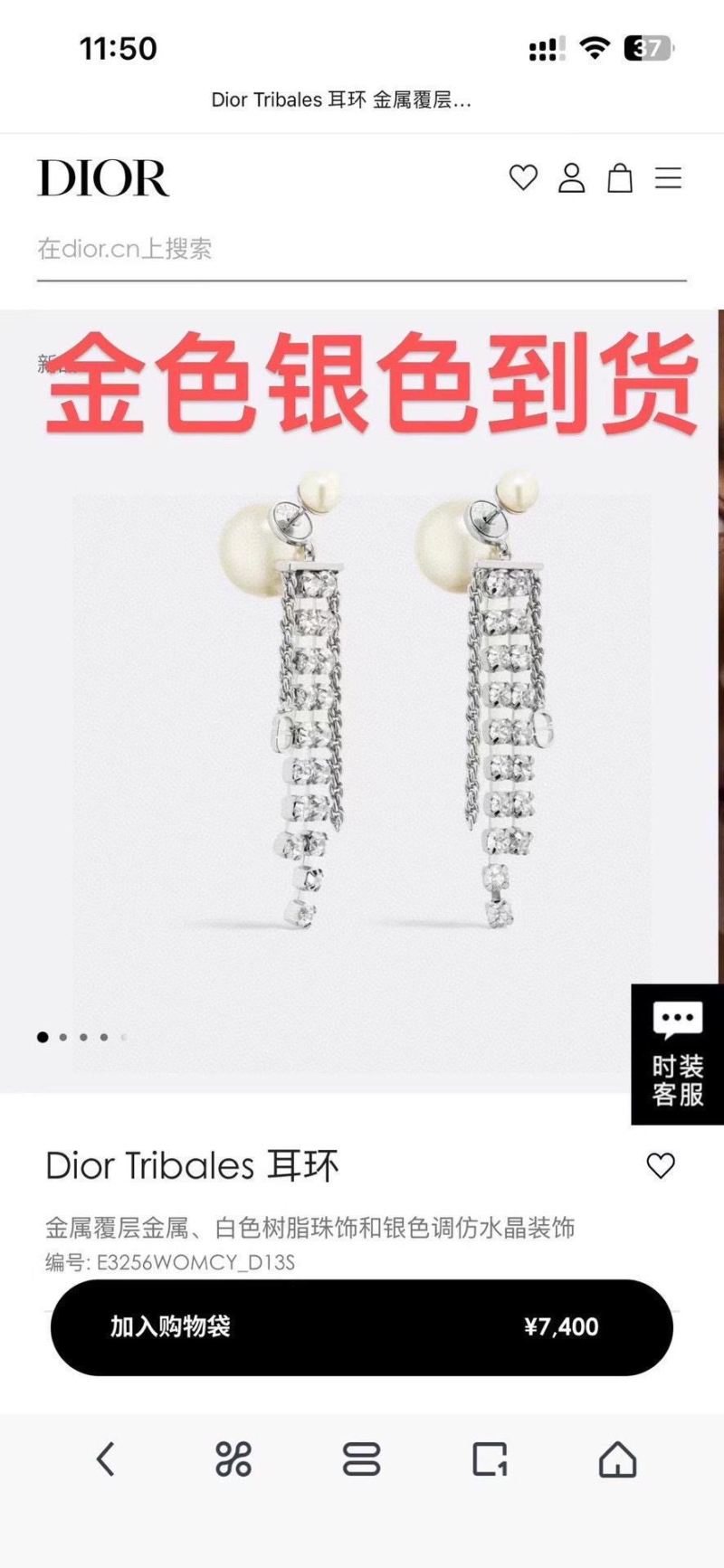 chr1st1an D10r earrings
